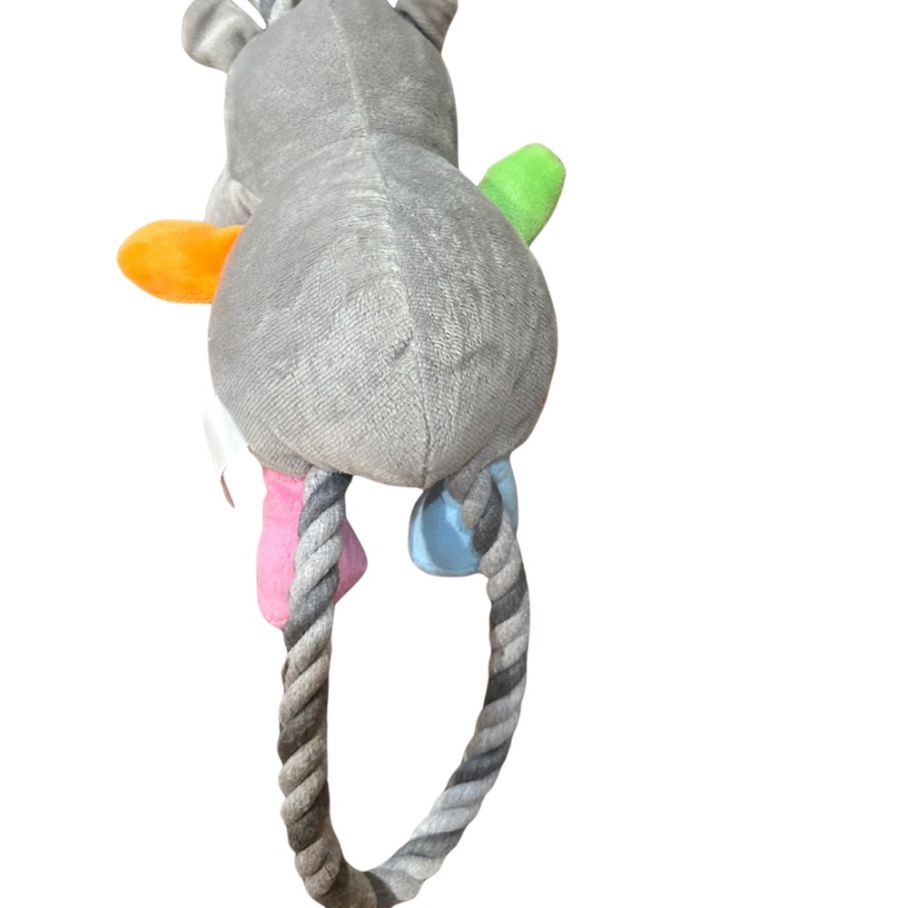 Colorful Plush Dog Toy with Rope - Picture 4 of 6